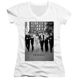 Friends Walk The Streets - Juniors V-Neck T-Shirt Juniors V-Neck T-Shirt Friends   