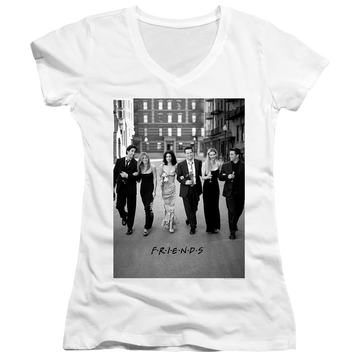 Friends Walk The Streets - Juniors V-Neck T-Shirt Juniors V-Neck T-Shirt Friends   