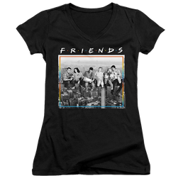 Friends Lunch Break - Juniors V-Neck T-Shirt Juniors V-Neck T-Shirt Friends   