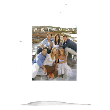 White kid's t-shirt for ages 4 to 7 with Friends Lifes A Beach graphic