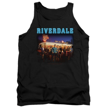 Black men's tank with Riverdale Up At Pops graphic