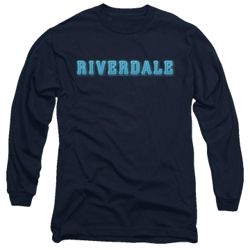 Navy men's long sleeve t-shirt with Riverdale Logo graphic
