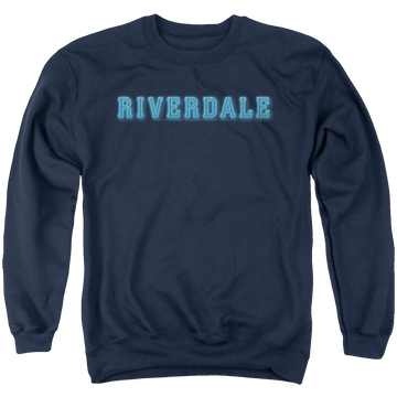Navy men's crewneck sweatshirt with Riverdale Logo graphic