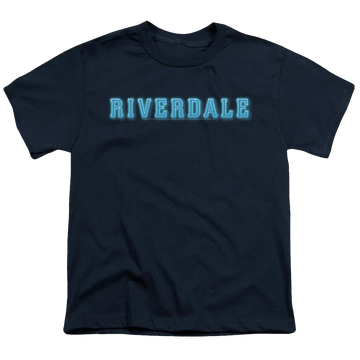 Navy youth t-shirt for ages 8 to 12 with Riverdale Logo graphic
