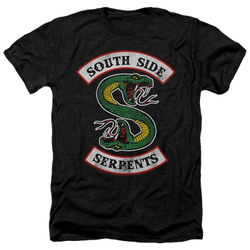 Charcoal men's heather t-shirt with Riverdale South Side Serpent graphic
