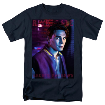 Navy men's regular fit t-shirt with Riverdale Archie Andrews graphic