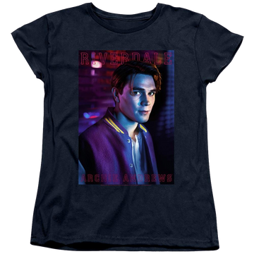 Navy women's t-shirt with Riverdale Archie Andrews graphic