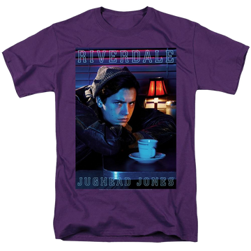 Purple men's regular fit t-shirt with Riverdale Jughead Jones graphic