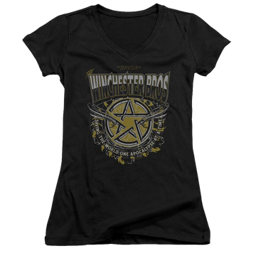 Supernatural Winchester Bros - Juniors V-Neck T-Shirt Juniors V-Neck T-Shirt Supernatural   