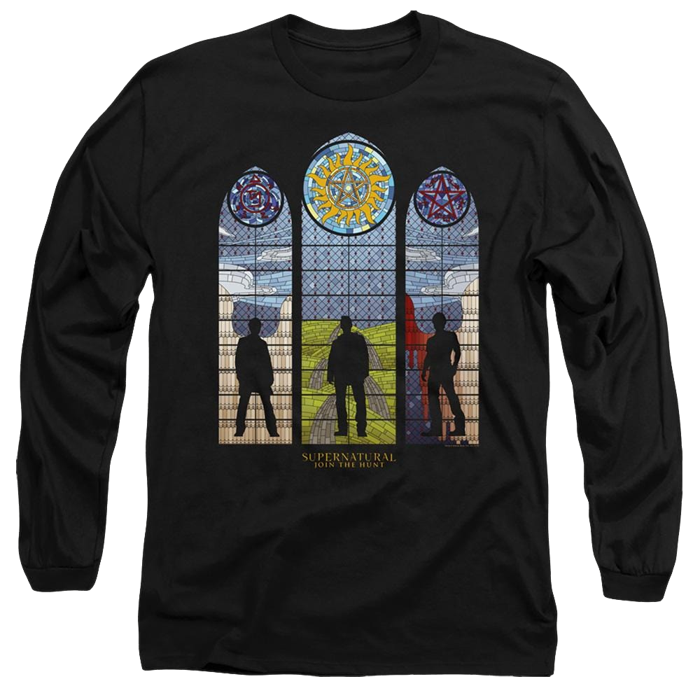 Supernatural Stained Glass - Men's Long Sleeve T-Shirt Men's Long Sleeve T-Shirt Supernatural   