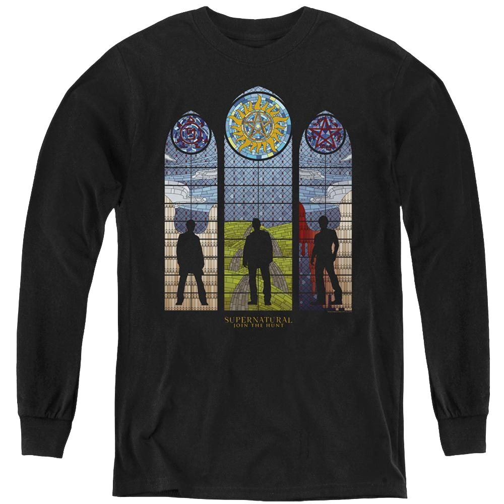 Supernatural Stained Glass - Youth Long Sleeve T-Shirt Youth Long Sleeve T-Shirt Supernatural   
