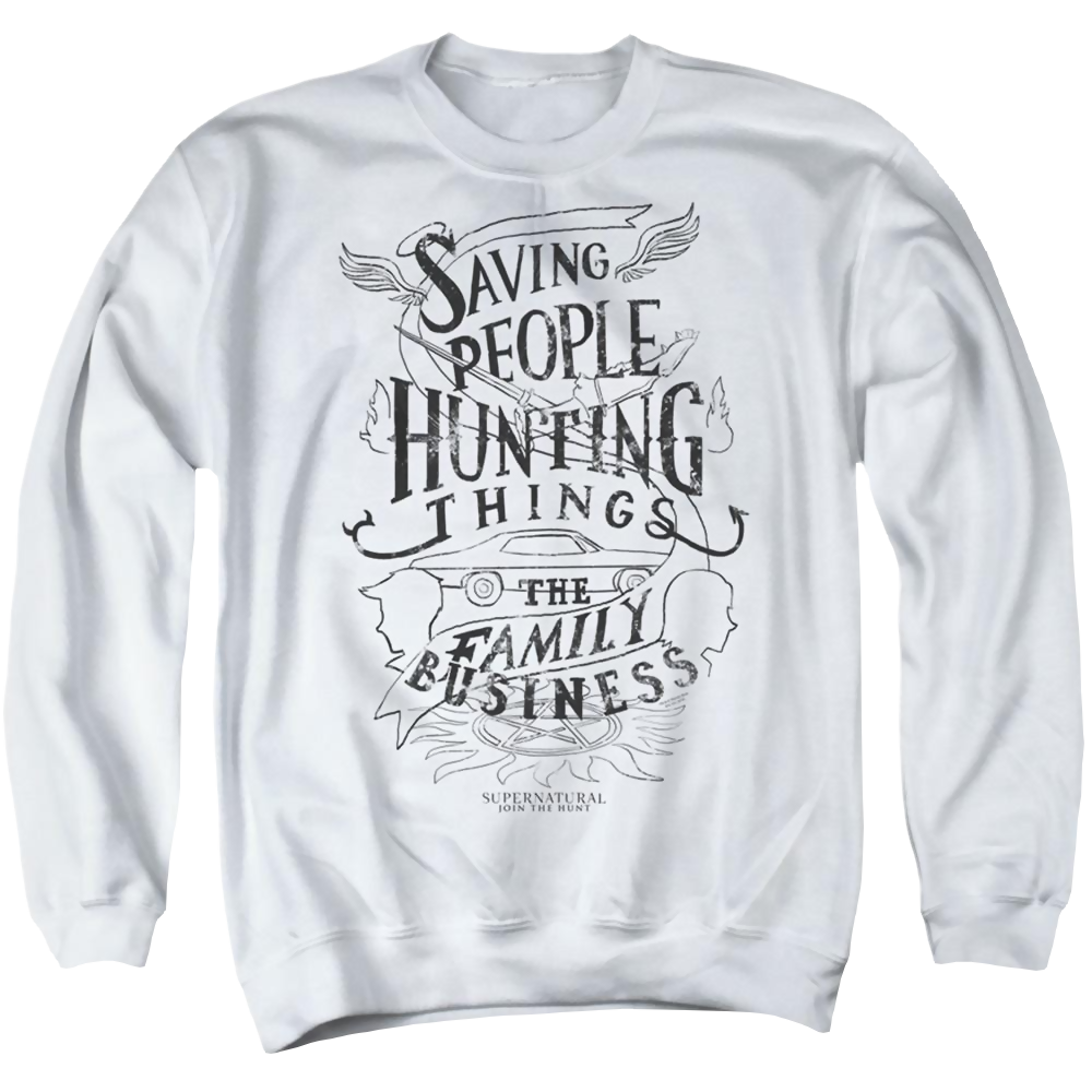 Supernatural Family Business - Men's Crewneck Sweatshirt Men's Crewneck Sweatshirt Supernatural   
