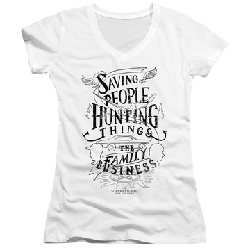 Supernatural Family Business - Juniors V-Neck T-Shirt Juniors V-Neck T-Shirt Supernatural   