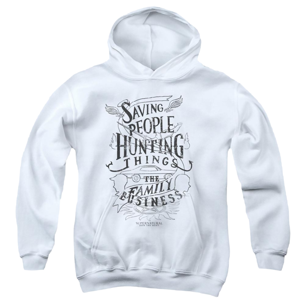 Supernatural Family Business - Youth Hoodie Youth Hoodie (Ages 8-12) Supernatural   