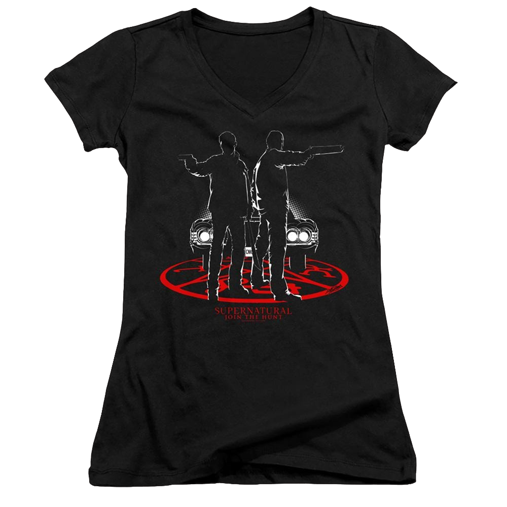 Supernatural Silhouettes - Juniors V-Neck T-Shirt Juniors V-Neck T-Shirt Supernatural   
