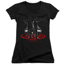 Supernatural Silhouettes - Juniors V-Neck T-Shirt Juniors V-Neck T-Shirt Supernatural   