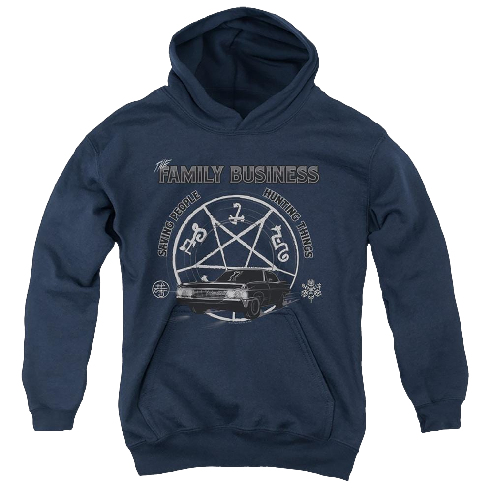 Supernatural Saving People And Hunting - Youth Hoodie Youth Hoodie (Ages 8-12) Supernatural   