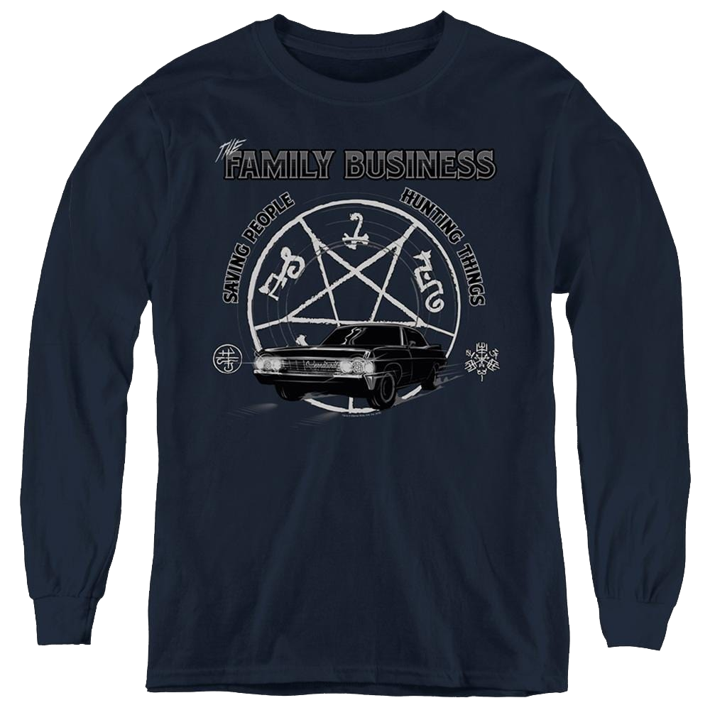 Supernatural Saving People And Hunting - Youth Long Sleeve T-Shirt Youth Long Sleeve T-Shirt Supernatural   