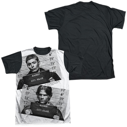 Supernatural Mug Shots - Men's Black Back T-Shirt Men's Black Back T-Shirt Supernatural   