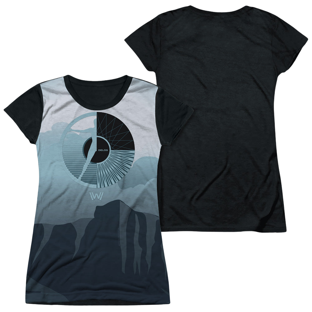 Westworld Landscape - Juniors Black Back T-Shirt Juniors Black Back T-Shirt Westworld   