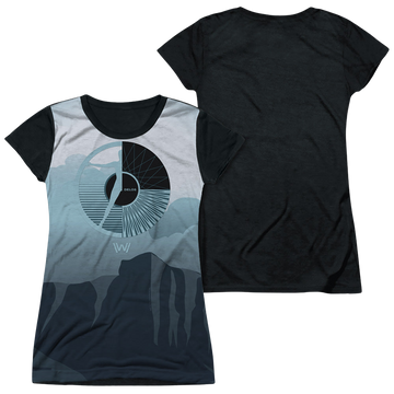 Westworld Landscape juniors black back t-shirt