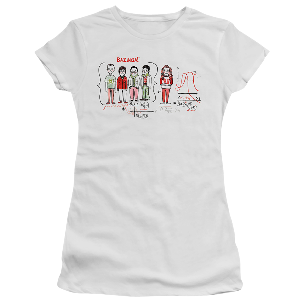 Big Bang Theory, The Bazinga Equation - Juniors T-Shirt Juniors T-Shirt Big Bang Theory   