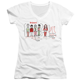 Big Bang Theory, The Bazinga Equation - Juniors V-Neck T-Shirt Juniors V-Neck T-Shirt Big Bang Theory   