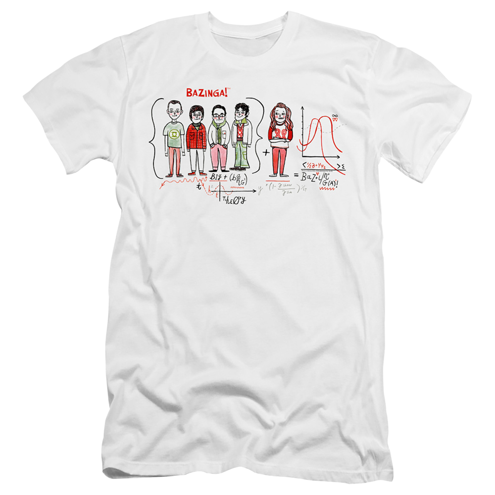 Big Bang Theory, The Bazinga Equation - Men's Premium Slim Fit T-Shirt Men's Premium Slim Fit T-Shirt Big Bang Theory   