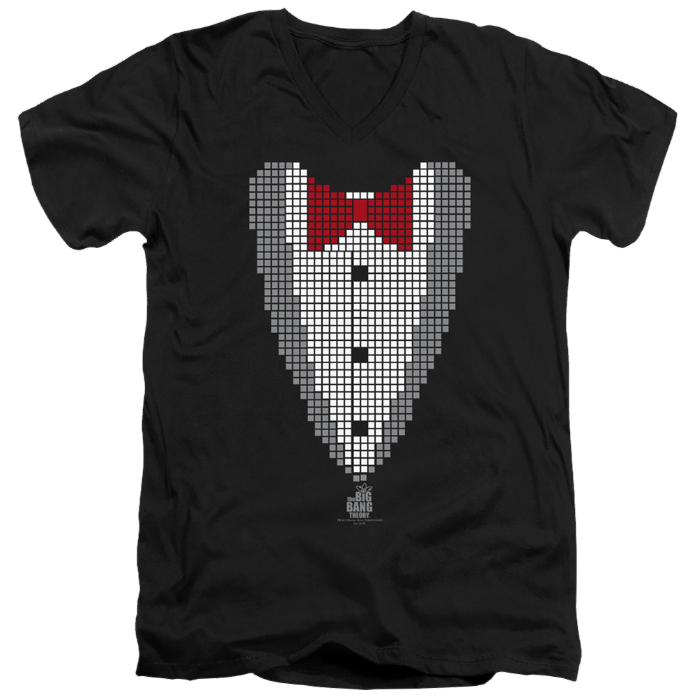 Big Bang Theory, The Pixelated Tux - Men's V-Neck T-Shirt Men's V-Neck T-Shirt Big Bang Theory   