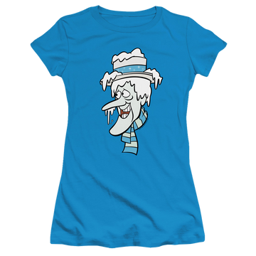 Turquoise juniors t-shirt with Year Without a Santa Claus Snow Miser graphic