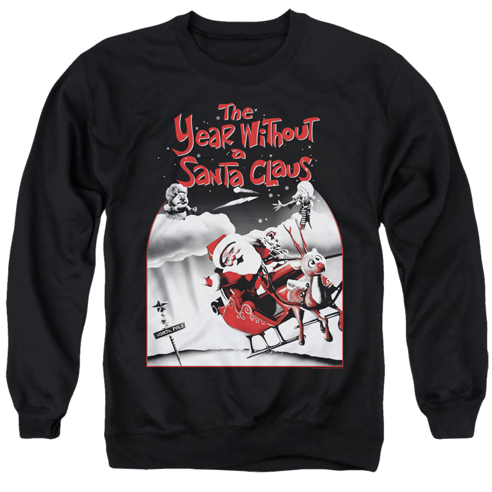 Year Without A Santa Claus, The Santa Poster - Men's Crewneck Sweatshirt Men's Crewneck Sweatshirt Year Without a Santa Claus   