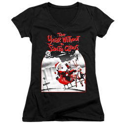 Year Without A Santa Claus, The Santa Poster - Juniors V-Neck T-Shirt Juniors V-Neck T-Shirt Year Without a Santa Claus   