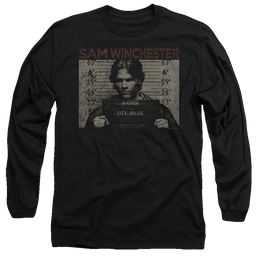 Supernatural Sam Mug Shot - Men's Long Sleeve T-Shirt Men's Long Sleeve T-Shirt Supernatural   
