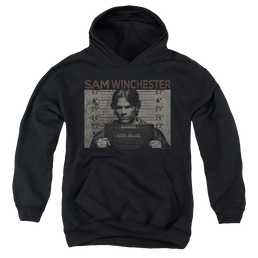 Supernatural Sam Mug Shot - Youth Hoodie Youth Hoodie (Ages 8-12) Supernatural   