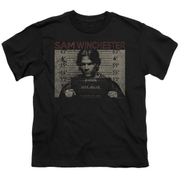 Supernatural Sam Mug Shot - Youth T-Shirt Youth T-Shirt (Ages 8-12) Supernatural   