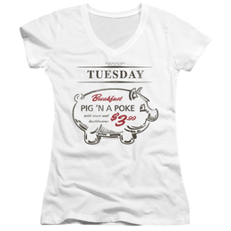 Supernatural Pig N Poke - Juniors V-Neck T-Shirt Juniors V-Neck T-Shirt Supernatural   