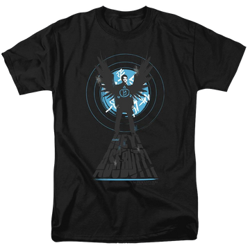 Black men's regular fit t-shirt with Supernatural Hey Ass Butt graphic