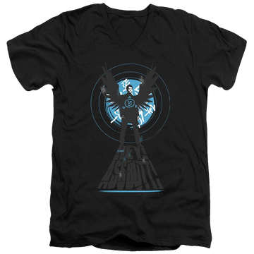 Black men's v-neck t-shirt with Supernatural Hey Ass Butt graphic