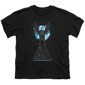 Black youth t-shirt for ages 8 to 12 with Supernatural Hey Ass Butt graphic