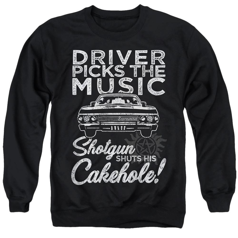 Supernatural Driver Picks Music - Men's Crewneck Sweatshirt Men's Crewneck Sweatshirt Supernatural   