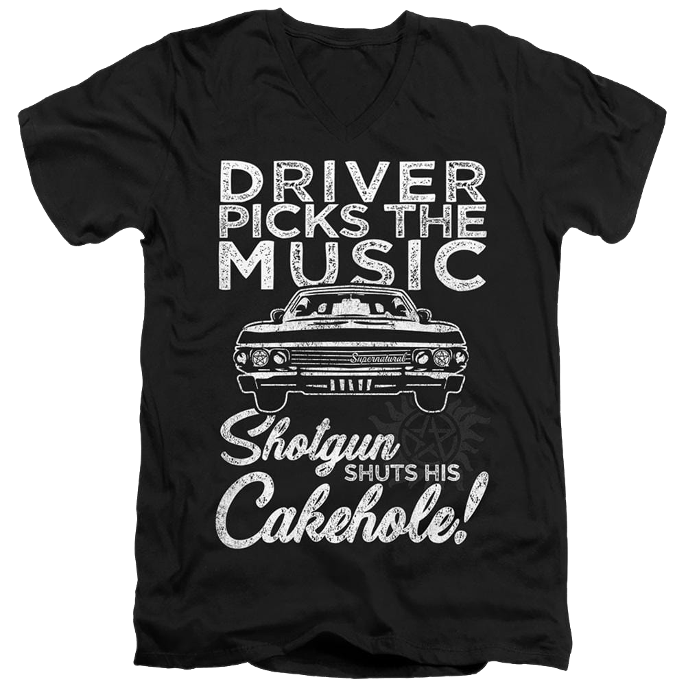 Supernatural Driver Picks Music - Men's V-Neck T-Shirt Men's V-Neck T-Shirt Supernatural   