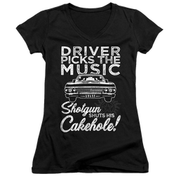 Supernatural Driver Picks Music - Juniors V-Neck T-Shirt Juniors V-Neck T-Shirt Supernatural   