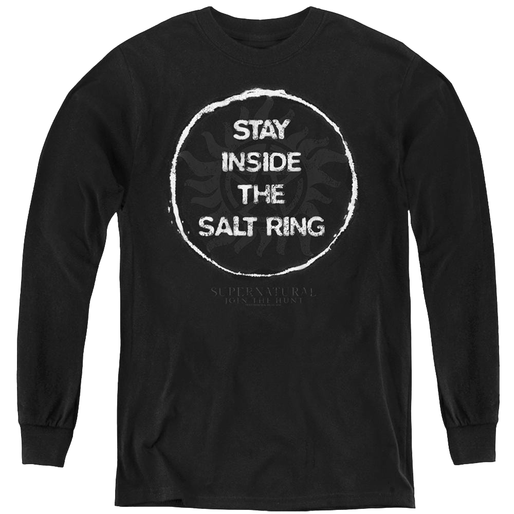 Supernatural Stay Inside The Salt Ring - Youth Long Sleeve T-Shirt Youth Long Sleeve T-Shirt Supernatural   