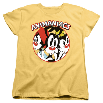 Banana women's t-shirt with Animaniacs Crammed graphic