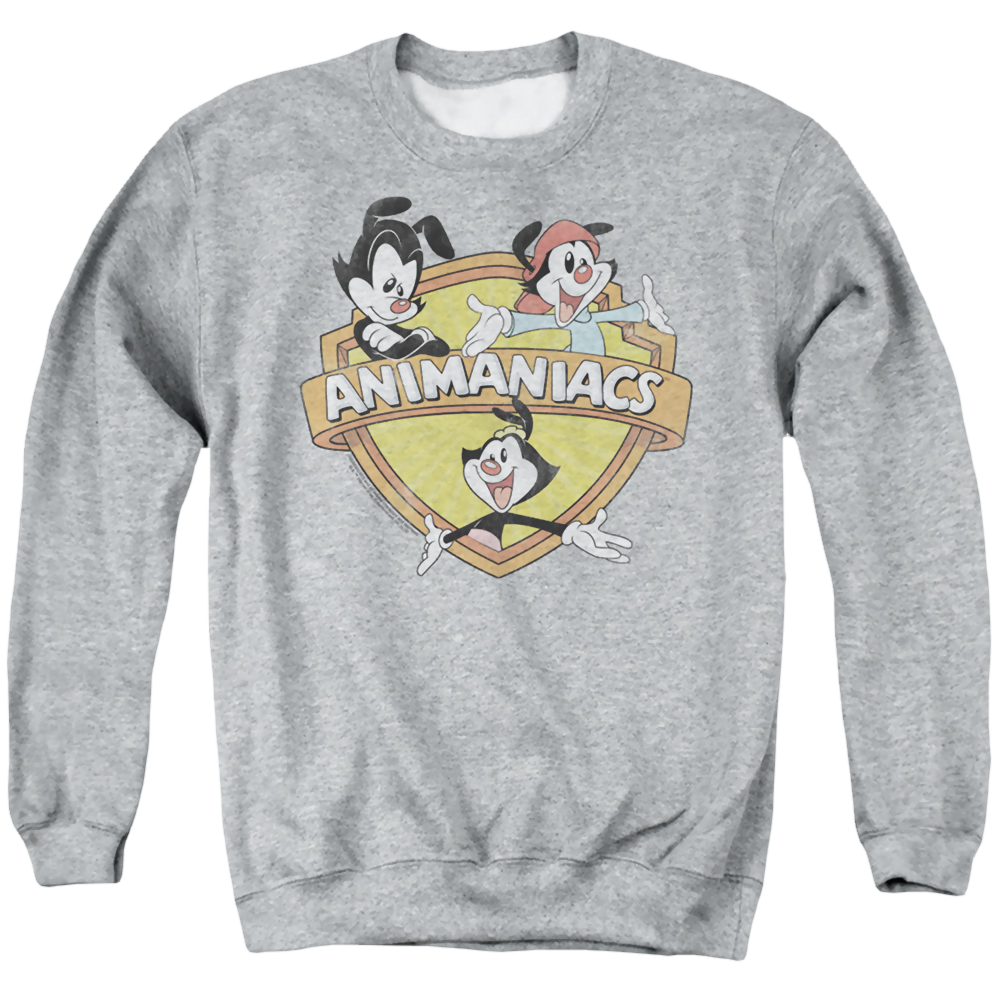 Animaniacs Shielded Animaniacs - Men's Crewneck Sweatshirt Men's Crewneck Sweatshirt Animaniacs   