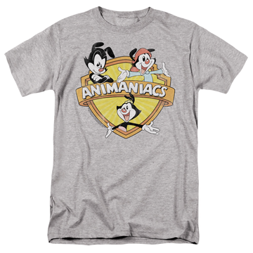 Athletic heather men's regular fit t-shirt with Shielded Animaniacs graphic