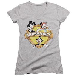 Animaniacs Shielded Animaniacs - Juniors V-Neck T-Shirt Juniors V-Neck T-Shirt Animaniacs   