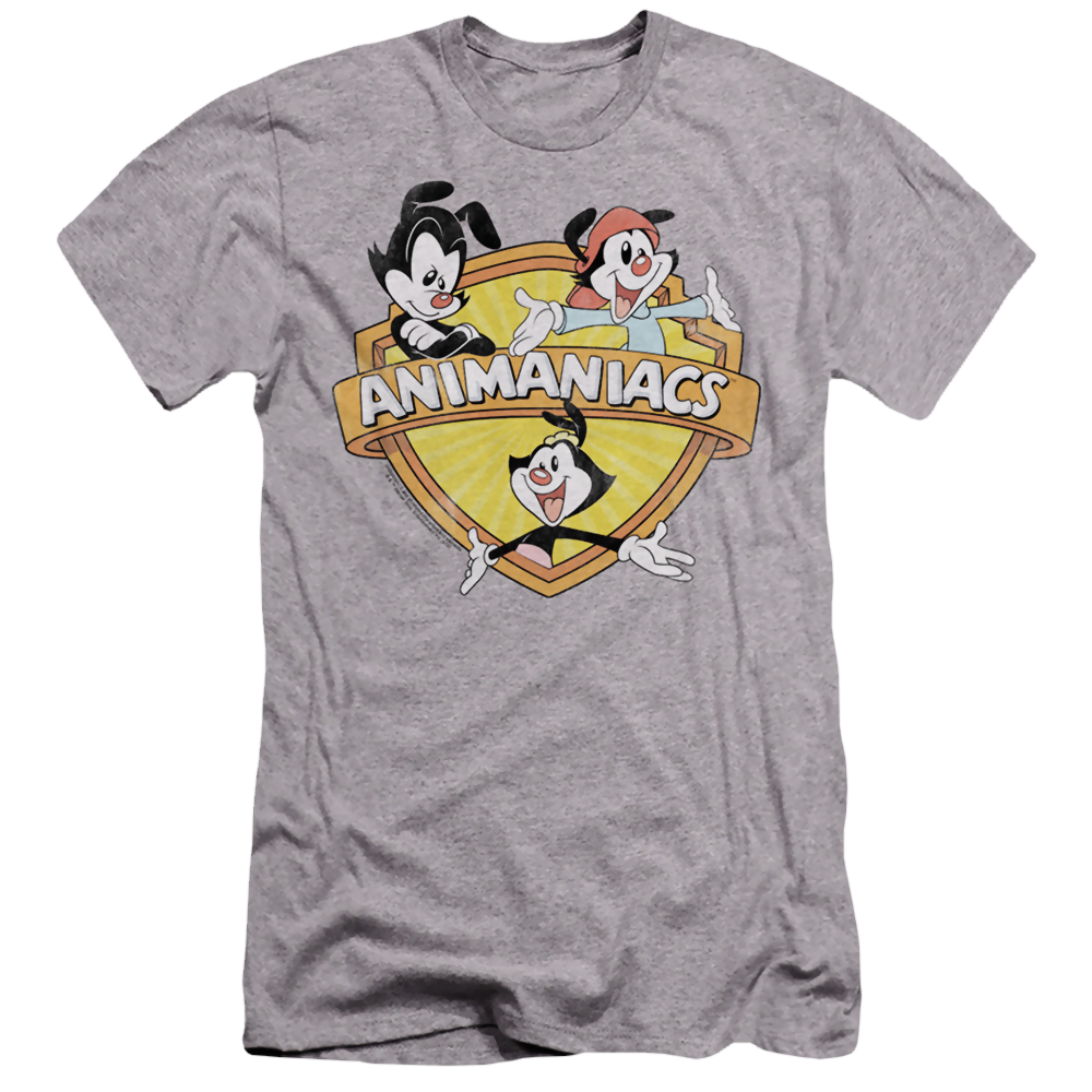 Animaniacs Shielded Animaniacs - Men's Premium Slim Fit T-Shirt Men's Premium Slim Fit T-Shirt Animaniacs   