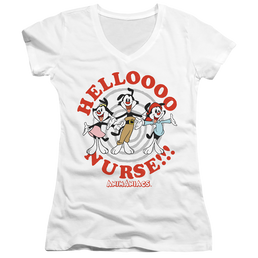 Animaniacs Hello Nurse - Juniors V-Neck T-Shirt Juniors V-Neck T-Shirt Animaniacs   