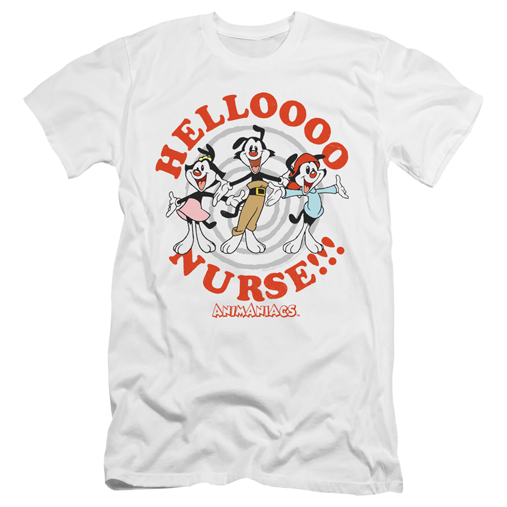 Animaniacs Hello Nurse - Men's Premium Slim Fit T-Shirt Men's Premium Slim Fit T-Shirt Animaniacs   